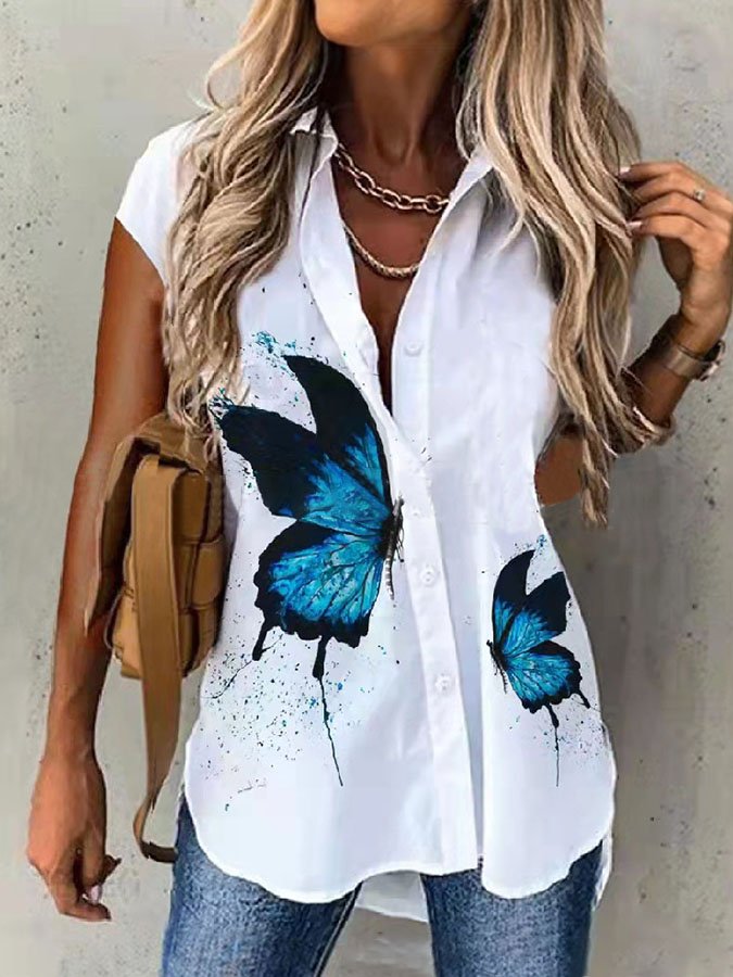 Single-Breasted Printed Shirt