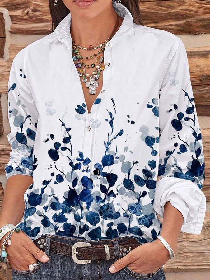 Single-Breasted Printed Shirt