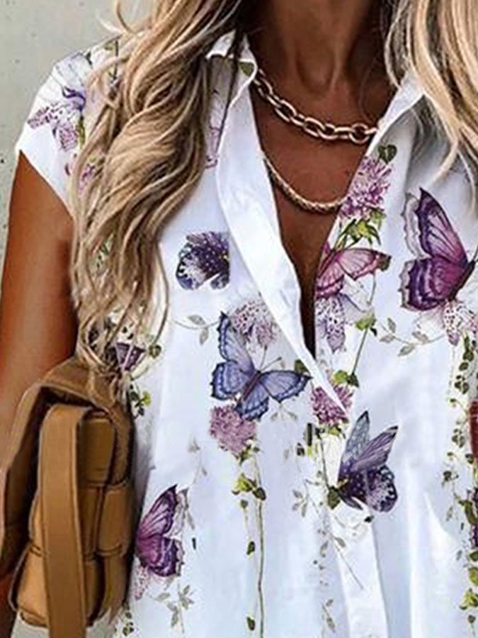 Single-Breasted Printed Shirt