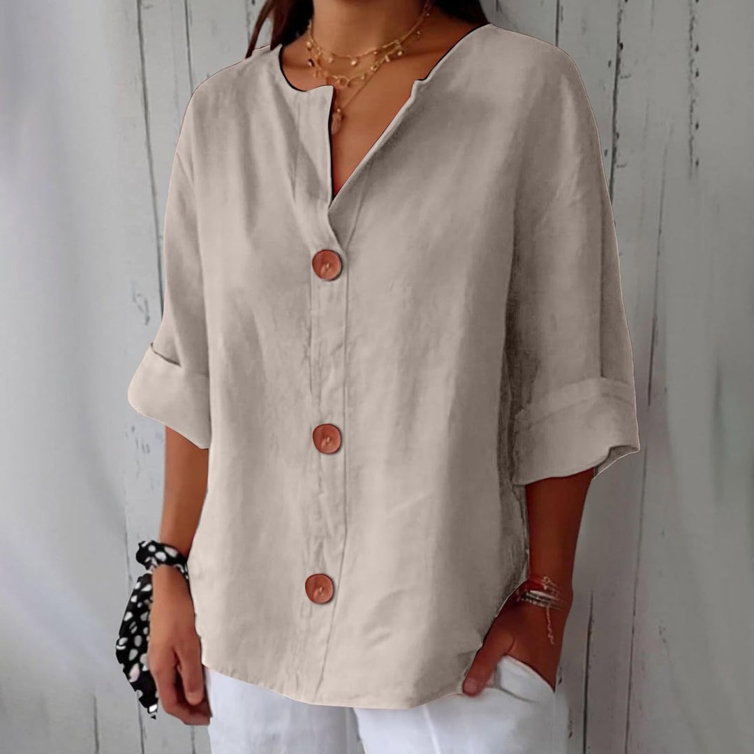 Julia™ | Relaxed Linen Blouse – Lightweight Everyday Comfort