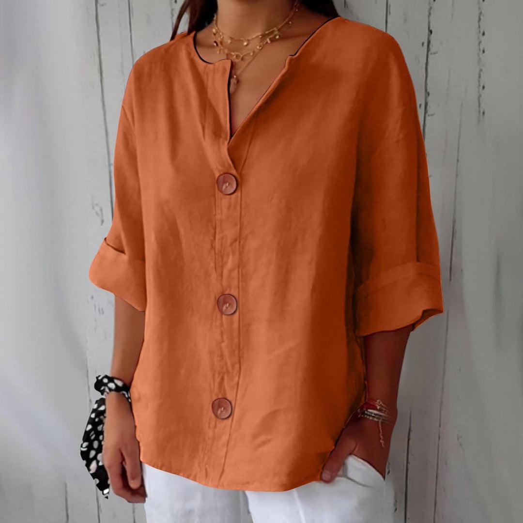 Julia™ | Relaxed Linen Blouse – Lightweight Everyday Comfort