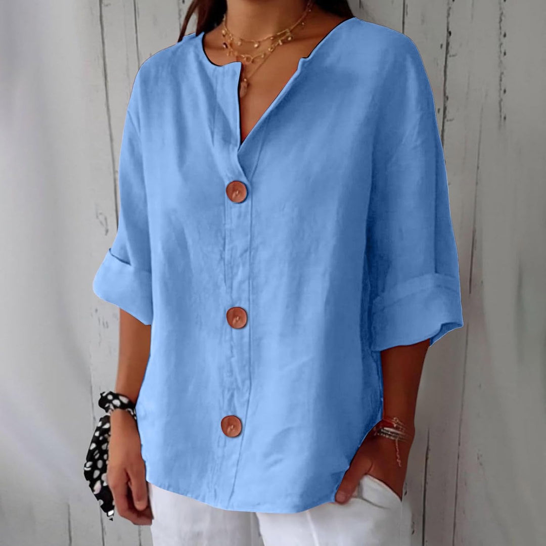 Julia™ | Relaxed Linen Blouse – Lightweight Everyday Comfort
