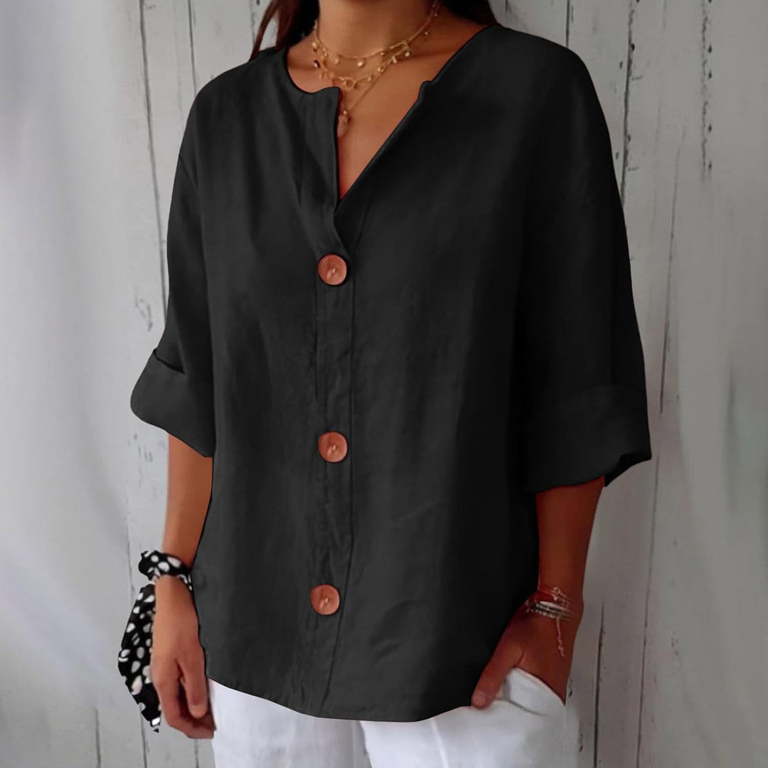 Julia™ | Relaxed Linen Blouse – Lightweight Everyday Comfort