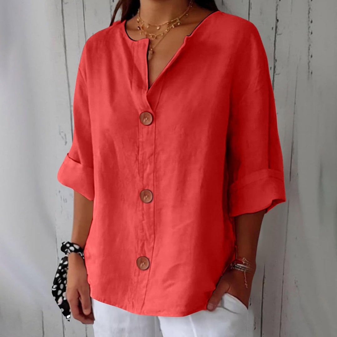 Julia™ | Relaxed Linen Blouse – Lightweight Everyday Comfort
