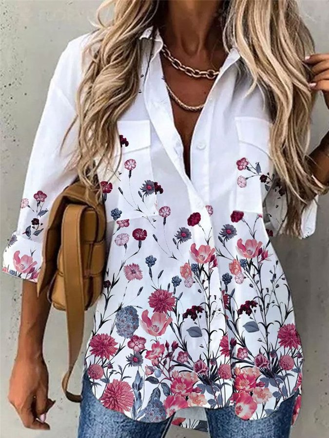 Single-Breasted Printed Shirt