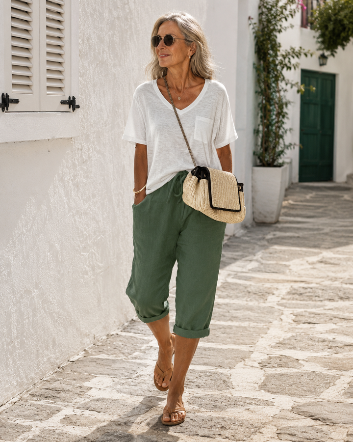 Janet | Linen Full Shorts