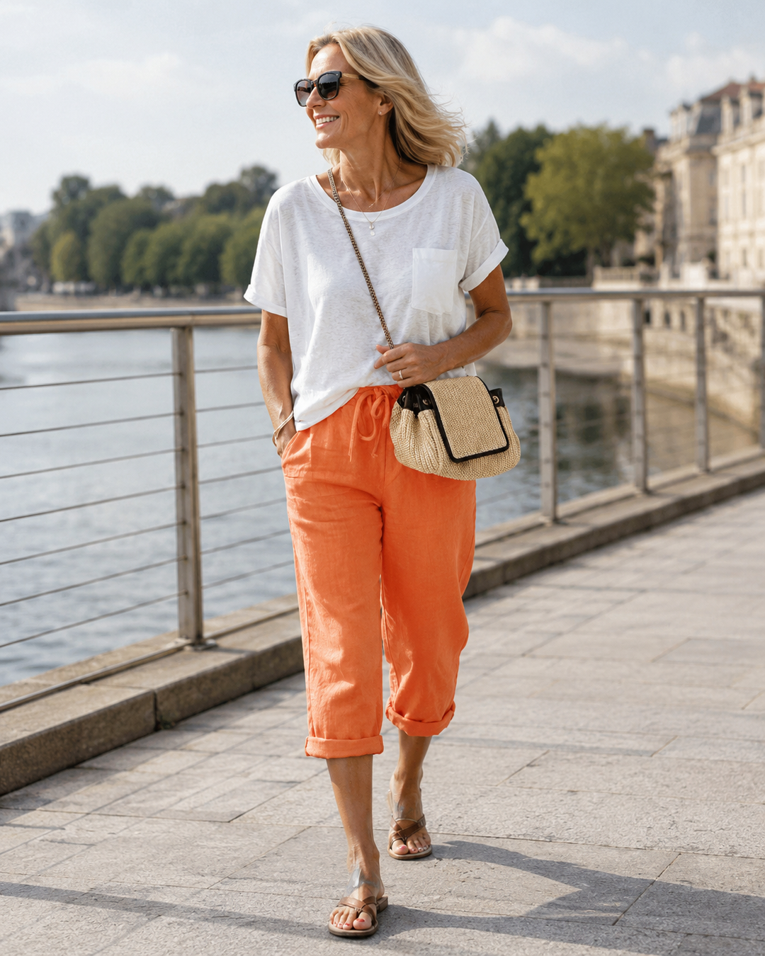 Janet | Linen Full Shorts