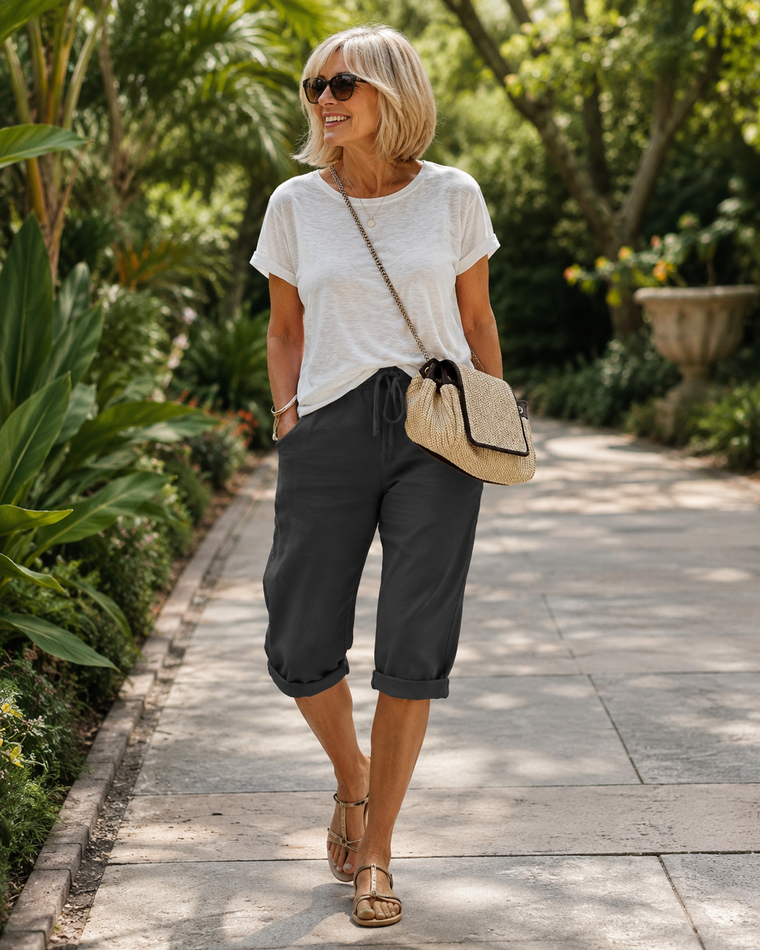 Janet | Linen Full Shorts