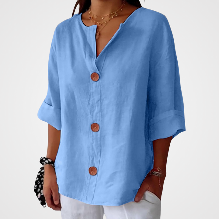 Julia™ | Relaxed Linen Blouse – Lightweight Everyday Comfort