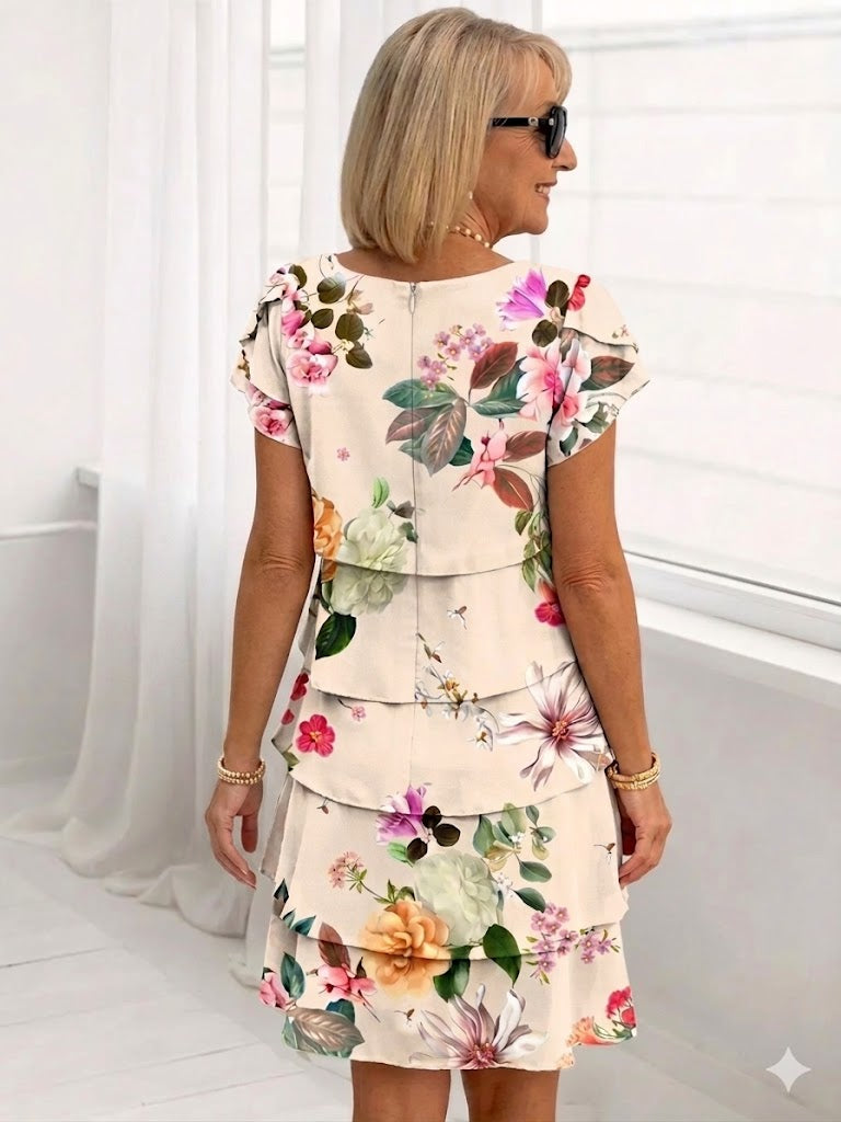 Helena | Elegant Comfort Ruffle Dress