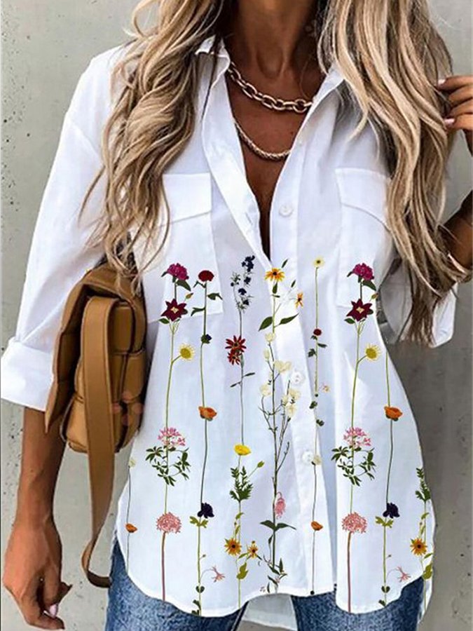 Single-Breasted Printed Shirt