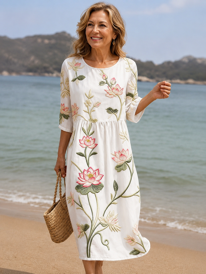 Kayla | Plant & Flower Print Dress