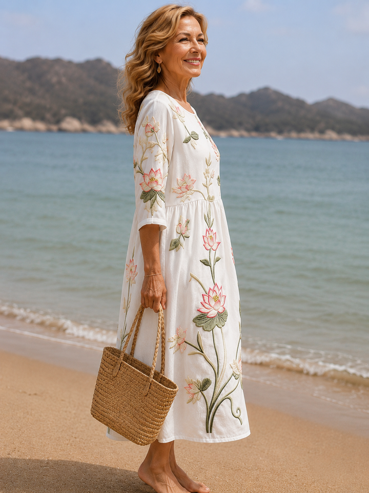 Kayla | Plant & Flower Print Dress